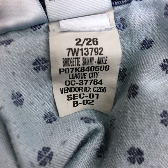 LUCKY BRAND Jeans Bridgette Skinny Ankle Candiani Denim Fabric Milan Size 2 / 26 - Picture 12 of 13